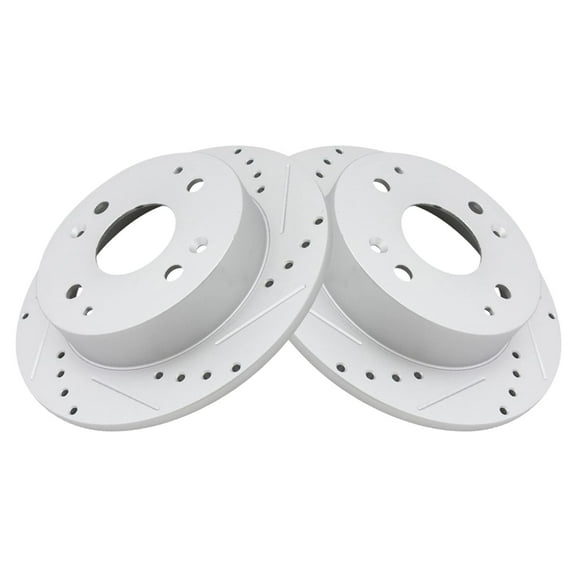 TRQ Rear Performance Brake Rotors Set Premium G-Coated Fits Select 1998-1999 Acura CL 1998-2002 Honda Accord