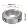 thumbnail image 2 of Uxcell 30mm Bore Set Screw Shaft Collars Aluminum Alloy, 46mm OD, 15mm Width 4 Pack, 2 of 5