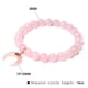 thumbnail image 3 of Pulsera de cuarzo rosa para mujer, brazalete de cuentas de cristal rosa, piedra Natural elástica, joyería curativa, regalo de Reiki, 3 of 4
