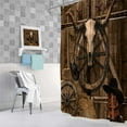 Western Cowboy Shower Curtain, Western Southwest Texas Rustic Farmhouse