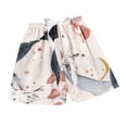 thumbnail image 2 of Karight Womens Floral Print Elastic Waist Shorts Lightweight Flowy Lounge Sleep Shorts with Drawstring, 2 of 5