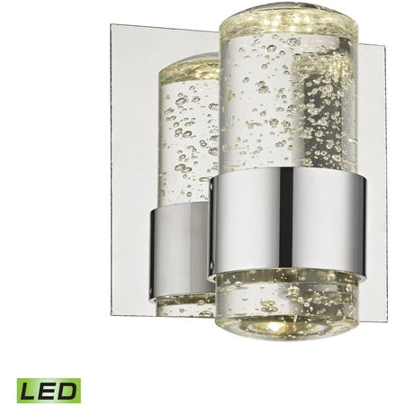 

Bathroom Vanity 1 Light Fixtures With Chrome Finish Metal Glass Material LED Bulb 6