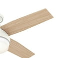 thumbnail image 6 of Hunter 44 inch Outdoor or Indoor Ceiling Fan with LED Light and Remote Control - Low Profile Mount Ceiling Fan, 4 Blades, For Patio, Porch, Garage, or Living Room, Quiet - Dempsey 50399, Fresh White, 6 of 16