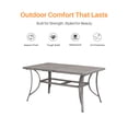 thumbnail image 5 of 59.8" Outdoor Dining Table for 6 with 200LB Capacity, Weatherproof Aluminum Top & Umbrella Hole - All-Weather Patio Table for Backyard, Garden, Poolside, 5 of 10