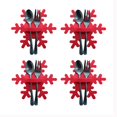thumbnail image 1 of 4 piezas de soporte para cuchillos y tenedores de Navidad, bolsa para cubiertos, organizador de vajilla, decoraciones, Papá Noel, copo de nieve, árbol de Navidad, suministros para fiestas, 1 of 5