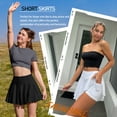 thumbnail image 5 of OQQ Women's 2-in-1 Basic 2-piece Skirt Versatile Stretch Casual Sports Tennis Mini Skirt, 5 of 8