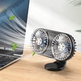 thumbnail image 2 of Hugtrwg Ventilador Ventilación Automático 5 V Ventilador Eléctrico Automático USB Giratorio 360 ​​​​grados (negro), 2 of 9