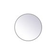 thumbnail image 1 of Elegant Decor MR4031GR 24 in. Metal Frame Round Mirror, Grey, 1 of 4