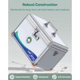 thumbnail image 4 of Medicine Lock Box First Aid Box with Combination Lock Handle & Shoulder Strap Portable Medication Lock Box x x .Silver Aluminum Alloy Storage Box, 4 of 8