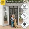 thumbnail image 2 of AUGO Magnetic Screen Door - Self Sealing, Heavy Duty, Hands Free Mesh Partition Keeps Bugs Out - Pet and Kid Friendly - Patent Pending Keep Open Feature - 38 Inch x 83 Inch, 2 of 6