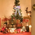 thumbnail image 4 of Navidad transparente brillante arco árbol de Navidad decoración adorno de Navidad con cinta ligera Bowgold, 4 of 5