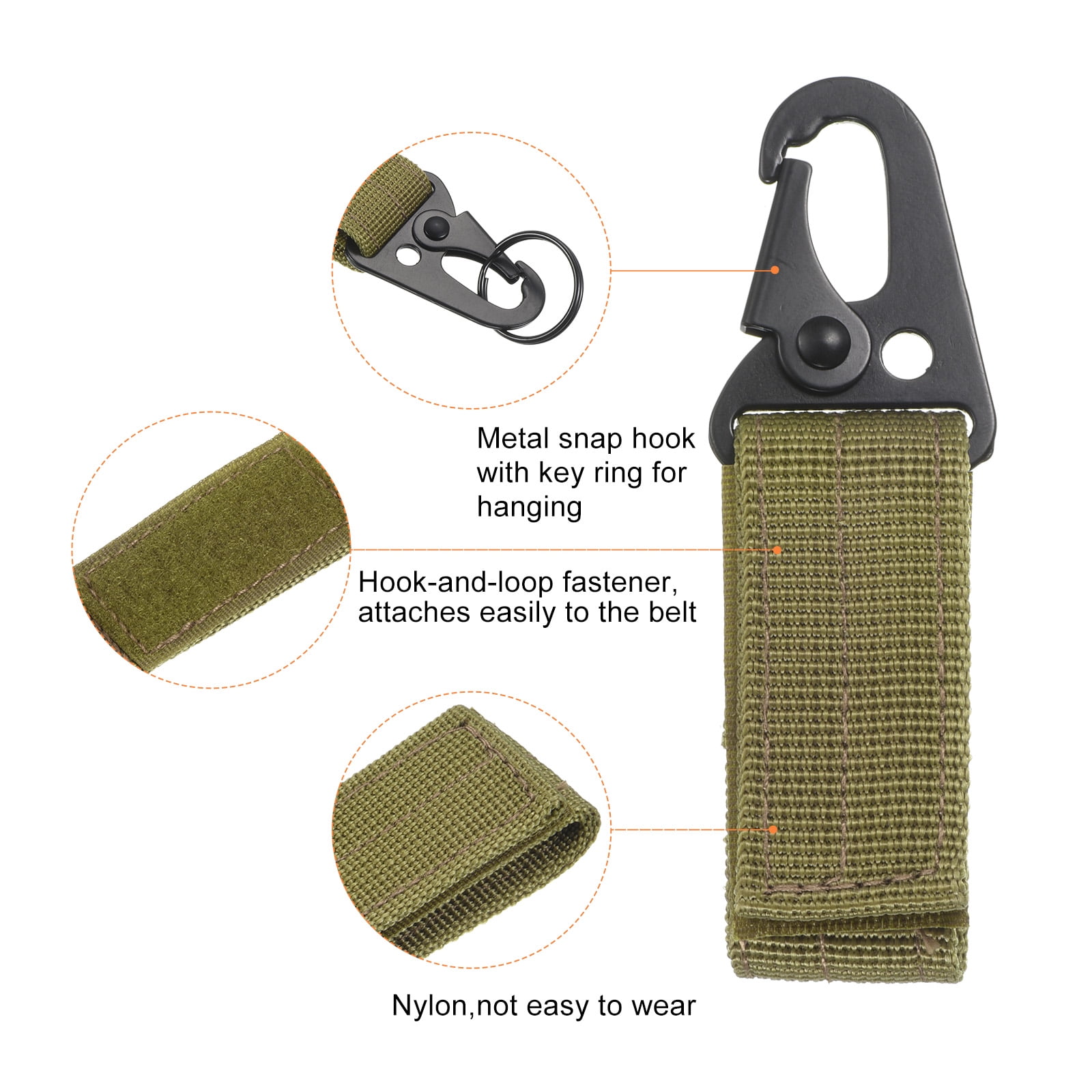 Unique Bargains Belt Keeper Webbing Strap Hanging Buckle Muticolor 3 Pack