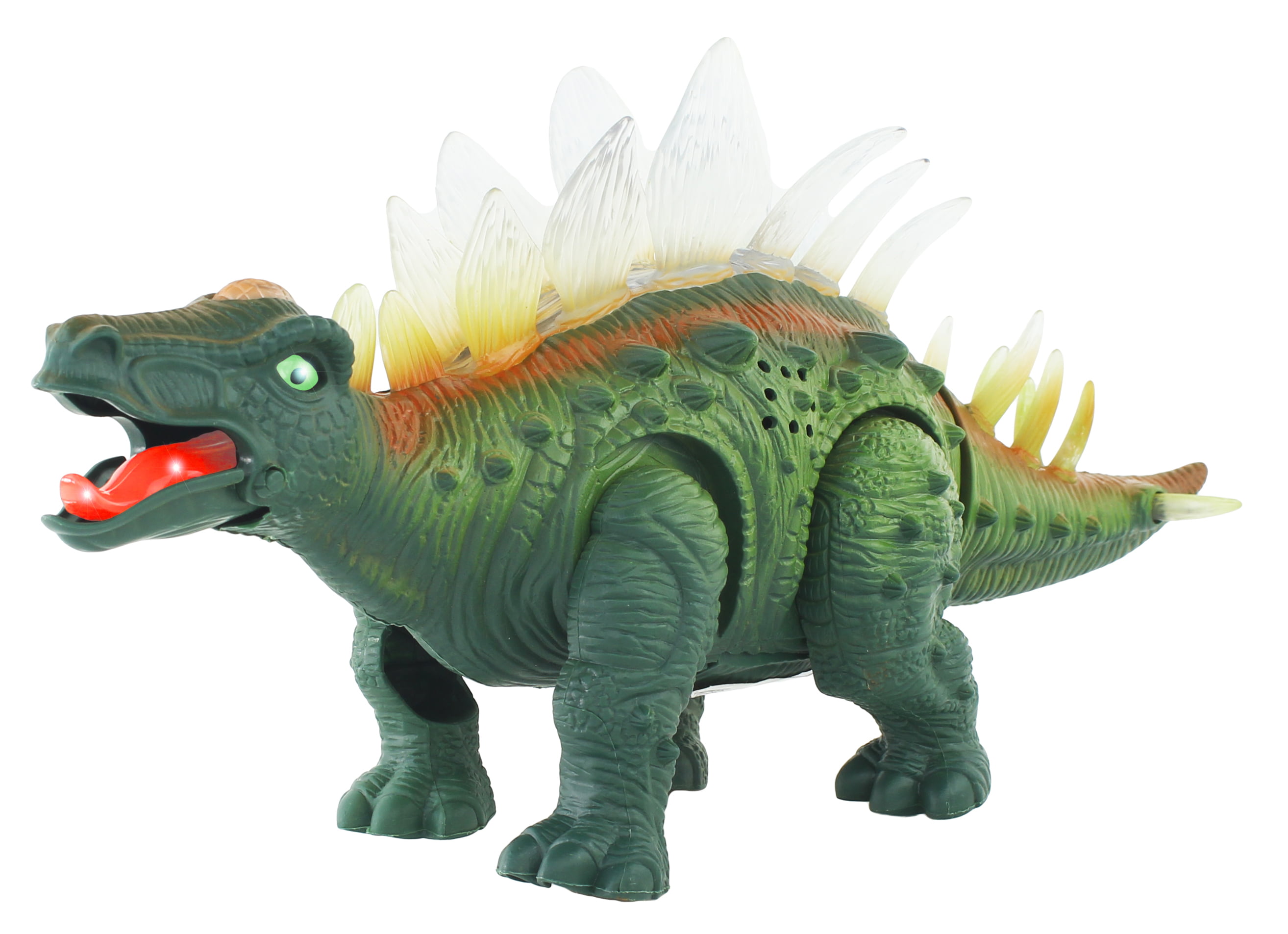 Walking Dinosaur Stegosaurus Kids Light Up Toy Figure With Sounds Real Movement 