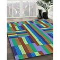 thumbnail image 3 of Ahgly Company Machine Washable Indoor Rectangle Transitional Emerald Green Area Rugs, 7' x 10', 3 of 7