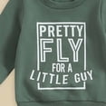 thumbnail image 4 of Towmus Infant Baby Boy Letter Graphic Fall Winter Clothes Cute Long Sleeve Sweatshirt Pullover Tops Elastic Pants Outfit Set, 4 of 7