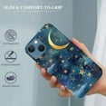 thumbnail image 2 of COMIO  Indigo Blue Moon and Stars Case Compatible with iPhone 14, Aesthetic Cloud Moon Stars Art Case for iPhone 14, Trendy Cool TPU Bumper Phone Case Cover, 2 of 4