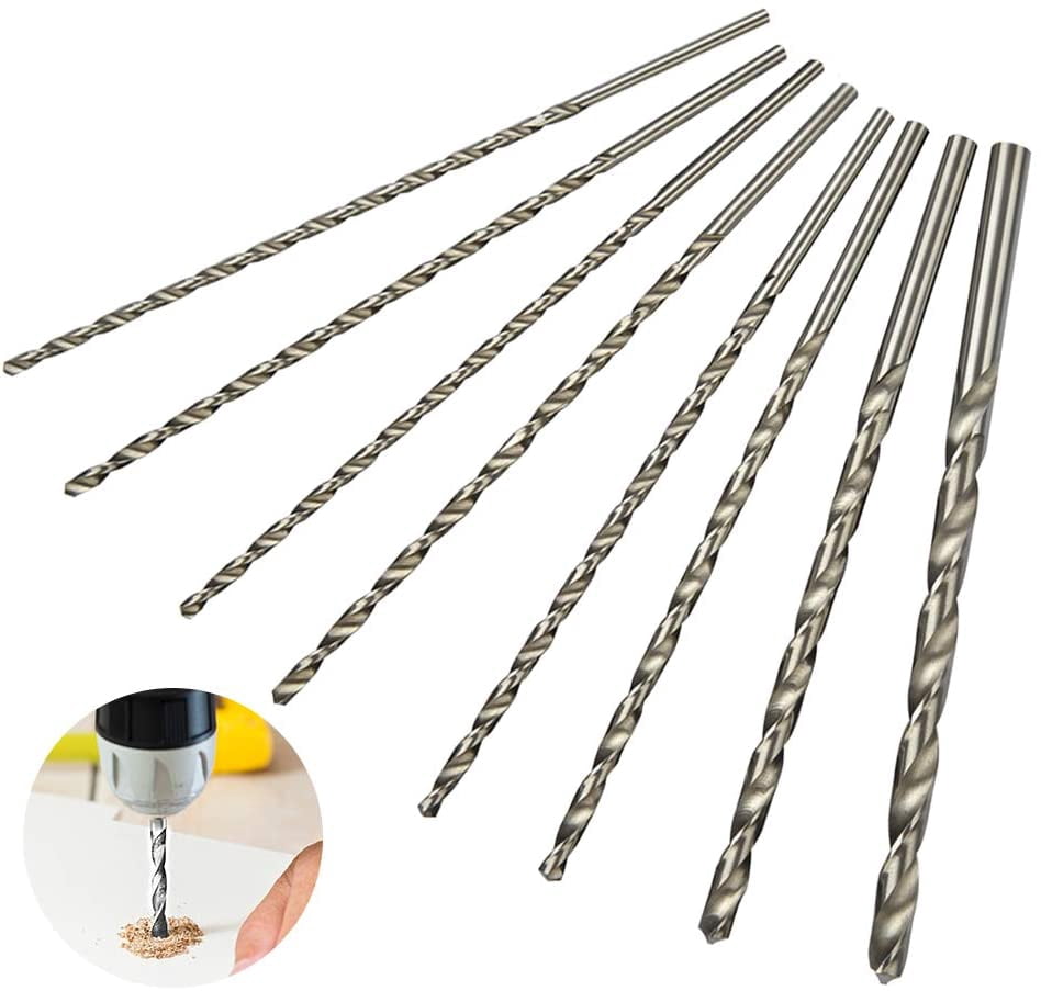 200mm 8Pcs Extra Long Drill Bit Set 