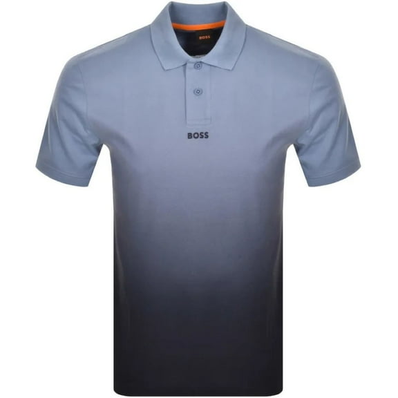 Hugo Boss Men's Gradient Short Sleeve Polo, Light Blue, Large