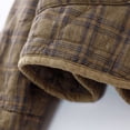 thumbnail image 6 of successthop Baseball Jacket Women Loose Jacket Button Up Coat Plus Size Plaid Fall Causal Outwear with Pockets Yellow M, 6 of 8