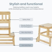 Dream On Me 2-in-1 Funtastic Tower and Step Stool, Easy to Assemble, Natural