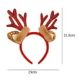 thumbnail image 5 of Diademas de asta de Navidad Yuyangstore diadema de reno regalos de Navidad Rojo, 5 of 5