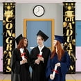 thumbnail image 4 of Moocorvic 2025 Graduation Party Decorations Graduation Porch Sign Class of 2025 Grad Hanging Porch Banner Backdrop Door Sign for Grad Party Home Door Wall Decor(Black), 4 of 6