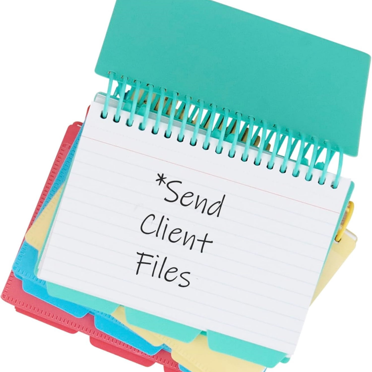 Spiral Bound Index Card Notebook with Tabs, Includes 60 Ruled 3 x 5 Inch Index Cards, 1 Notebook, Color May Vary (48750)