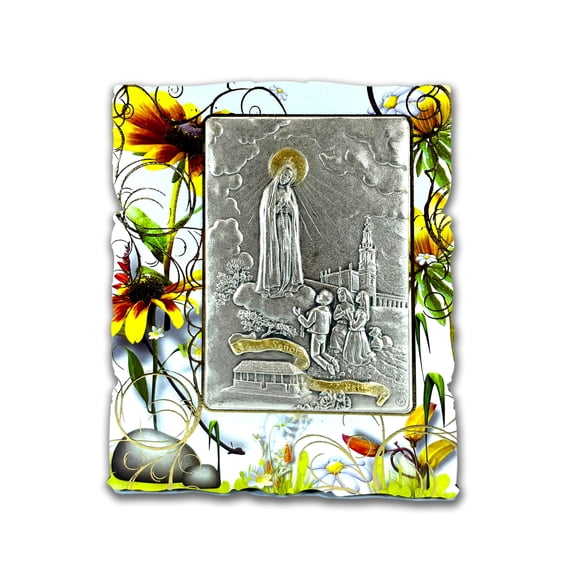 Frame Image on Relief of Our Lady of Fatima