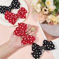 thumbnail image 3 of 4pcs Bow Shoe Clips 2 Colors Dots Shoes Buckles Bowknot Shoe Buckle Clip Detachable Shoe Charms Black Shoe Buckle Decorative for Woman Heels Flats Pumps Party Accessorie 4.7 Inch Wide, 3 of 6