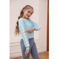 thumbnail image 2 of Sherrylily Girls Kids Crop Tops Long Sleeve Daisy Printed Fashion Pullover, 2 of 6