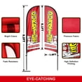 thumbnail image 3 of QSUM Curbside Service Themed Feather Flag,8.2FT Curbside Service Advertising Swooper Flag, Vivid Color and Fade Proof Curbside Service Signs for Businesses, 3 of 7