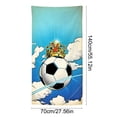 thumbnail image 3 of shyuyusa Soft Absorbent Football Pattern Beach Towel, Foldable Lightweight Bath Cloth for Swimming Training, Multifunctional Outdoor Leisure and Home Use, 3 of 7