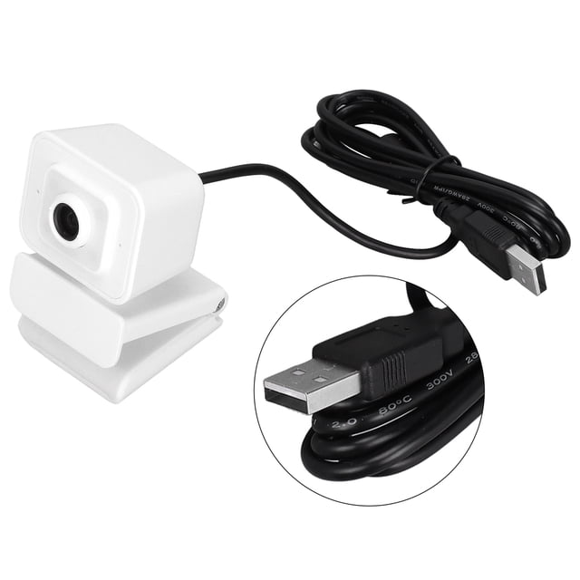 1080P 30fps Haute Résolution Webcam avec Rotation 360, Webcam Ordinateur USB avec Couvercle de Protection pour Win10, Gagner 7, Vista, OS X et Plus