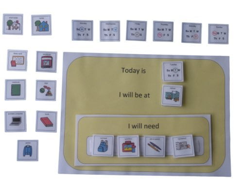 Communication packs 2 x boards and 48 pec cards & drywipe pen  WITH FULL PACKS 