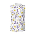 thumbnail image 6 of Lsque Daisies Flowers Print Men's Cotton Blend Sleeveless Muscle Shirts (S-3XL)- Moisture Wicking, Odor Protection, UPF 30+,3X-Large, 6 of 8