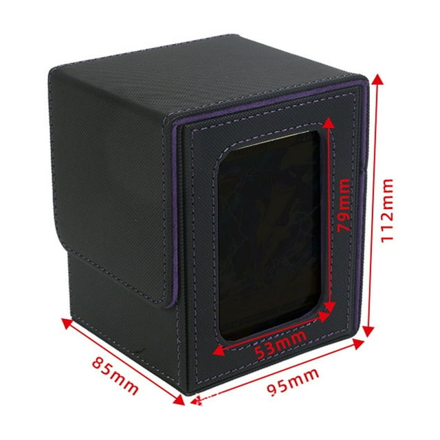 Rbaofujie Boîte d'Ensemble de Cartes Boîte d'Affichage Magnétique pour Cartes Boîte de Rangement pour Cartes de Jeu Peut Contenir 100 Cartes à Double Étui