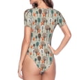 thumbnail image 4 of Naloa Squirrels and Trees Women's Short-Sleeved Onesie, One-Piece Swimsuit for Parties, dates, clubs - X-Large, 4 of 9