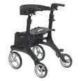 thumbnail image 2 of Drive Medical Nitro Elite CF Carbon Fiber Rollator Walker Chair with Brake, Black, 2 of 11