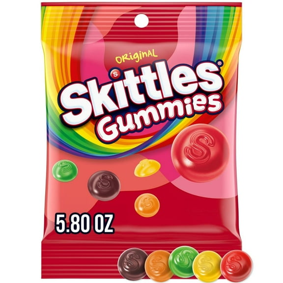 Skittles Original Gummy Candy Bag 5.8 oz - Pack of 3
