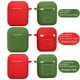 thumbnail image 3 of Compatible con funda AirPods con llavero, funda protectora de silicona prémium a prueba de golpes para estuche de carga AirPods 2 y 1 (Airpods 1, rojo), 3 of 5