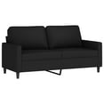 thumbnail image 2 of vidaXL 2 Piece Sofa Set with Cushions Black Velvet, 2 of 4