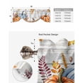 thumbnail image 4 of Tie Up Valance Curtain for Kitchen,Thanksgiving Pumpkin Plant Rod Pocket Short Curtains Adjustable Tie-Up Shade Valances,Maple Leaves on Rustic Wooden Window Treatment for Bathroom Living Room, 4 of 8