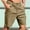 #Khaki, variant on DPTALR Men's Solid Color Cargo Shorts Elastic Waist Button Closure Casual Multi-Pocket Shorts,Black,L