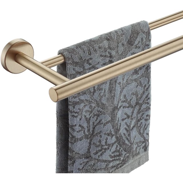 Double Towel Bar Matte Stainless Steel Bath Towel Rack for Bathroom Towel Holder Wall Mount Total Length TBLPB
