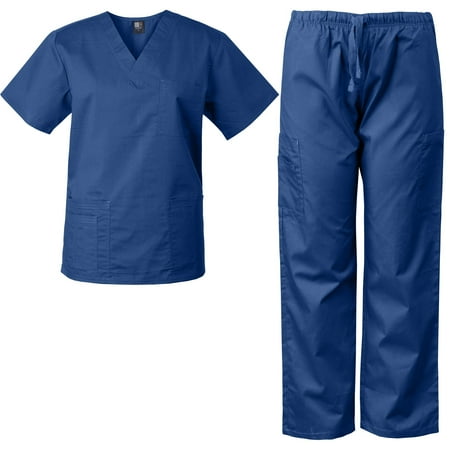 New Medical Scrubs Uniform Wrap - Medgear Scrubs for Men and Women Scrubs Set Medical Uniform Scrubs Top and Pants