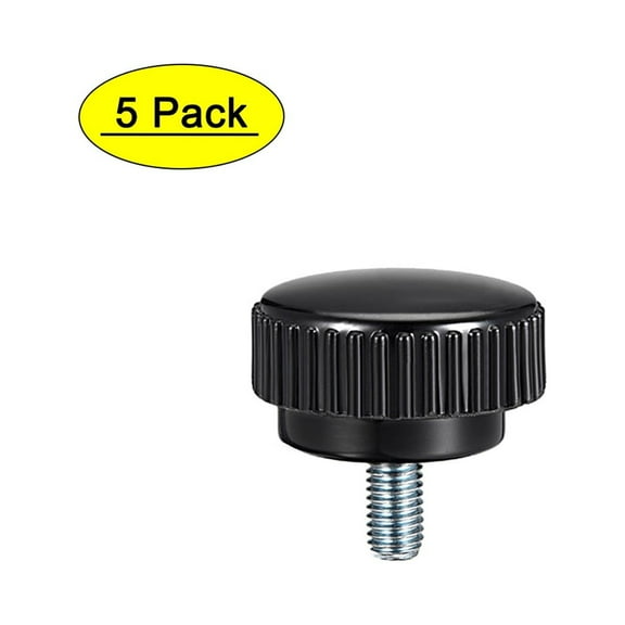 Uxcell M8 x 15mm Male Thread 32mm Round Head Knurled Clamping Knobs 5 Pack