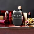 thumbnail image 4 of Unique Bargains 1 Pc Portable Bears with Cover Makeup Sponge Holder for Travel Black Silicone Plastic, 4 of 5