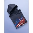 thumbnail image 3 of God Bless America Hoodie Women - Women Hoodie, Navy, Medium, 3 of 4