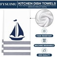 thumbnail image 2 of 4Pcs Nautical Kitchen Towel Navy Blue Waffle Dish Towels 18 x 26 Inch Summer Ocean Hand Drying Tea Towel for Cooking Baking Cleaning, 2 of 6