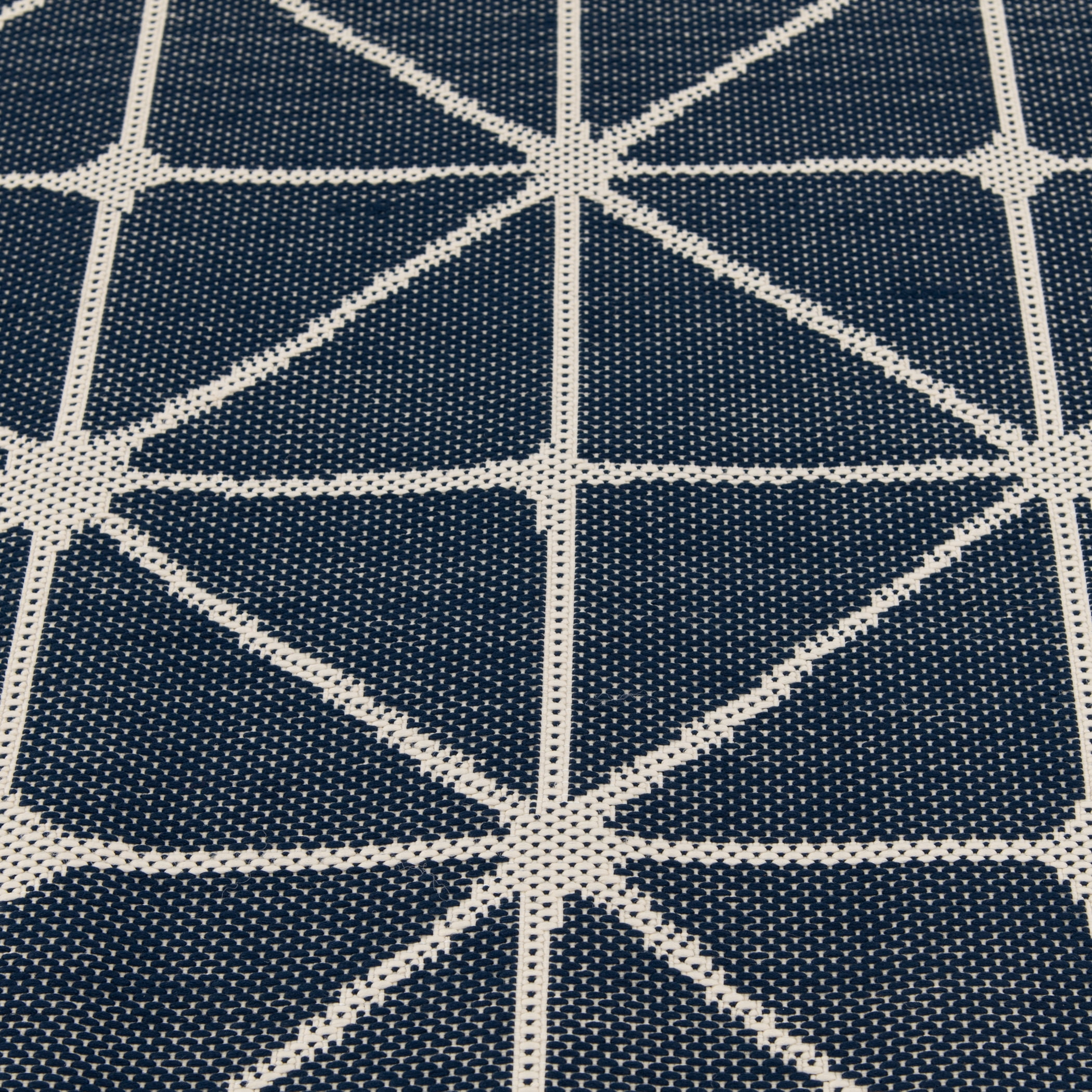 Mainstays 5'x7' Navy Blue Geometric Outdoor Area Rug